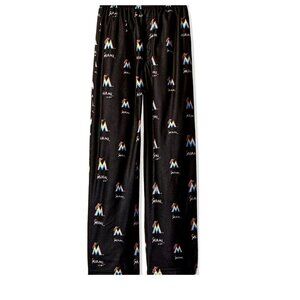 Miami Marlins MLB Boys Team Print Sleepwear Pants, Medium 5-6